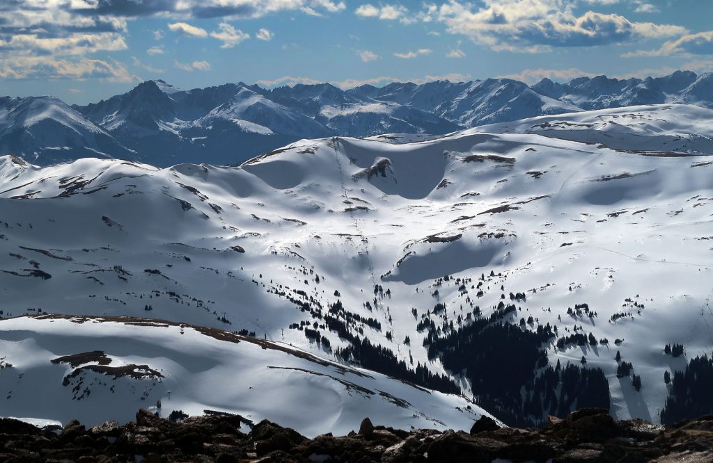 Loveland Ski Area, seen from Mount Sniktau.