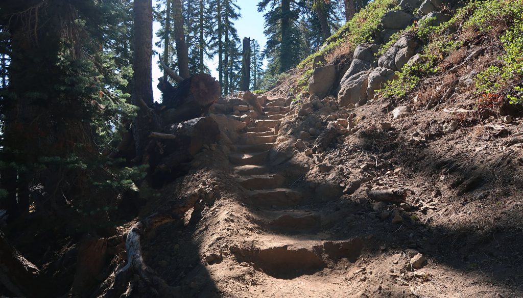 Some quality trailwork en route to Bumpass Hell via Cold Boiling Lake.
